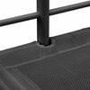 vidaXL Schwarz 90 x 190 cm Stahl