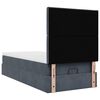 vidaXL Ottoman-Bett mit Matratzen Dunkelgrau 90x200 cm Samt