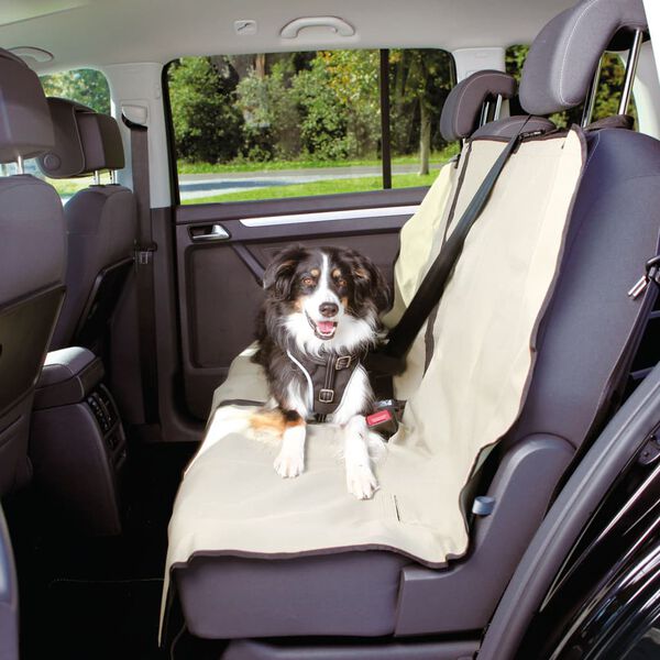 TRIXIE R&uuml;cksitzschoner f&uuml;r Hunde 140x120 cm Teilbar Beige