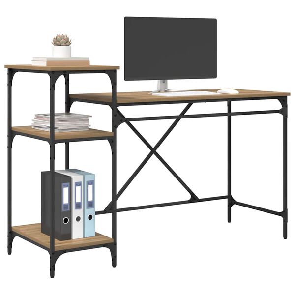 vidaXL Schreibtisch Artisan-Eiche 135 x 50 x 90 cm Holzwerkstoff