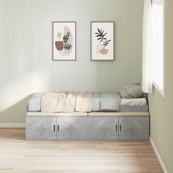 vidaXL Bettrahmen mit Schubladen Beton Grau 80 x 200 cm Holzwerkstoff