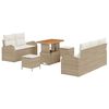 vidaXL Garten-Sofa-Set 8 stk. 7-Sitzanzahl Beige und Creme