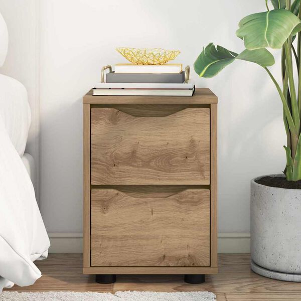 vidaXL Nachttisch Artisan-Eiche 30,5 x 30 x 43 cm Holzwerkstoff