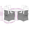 vidaXL 5-tlg. Garten-Essgruppe mit Kissen Braun Poly Rattan