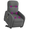 vidaXL Massagesessel mit Aufstehhilfe Dunkelgrau Stoff