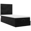vidaXL Ottoman-Bett mit Matratzen & LEDs Schwarz 90x200 cm Samt