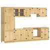 vidaXL Schrank SKI 9 stk. Honigbraun Massives Kiefernholz