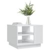 vidaXL Couchtisch Hochglanz-Wei&szlig; 55x55x43 cm Holzwerkstoff
