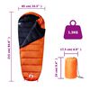 vidaXL Mumienschlafsack f&uuml;r Erwachsene Camping 3 Jahreszeiten