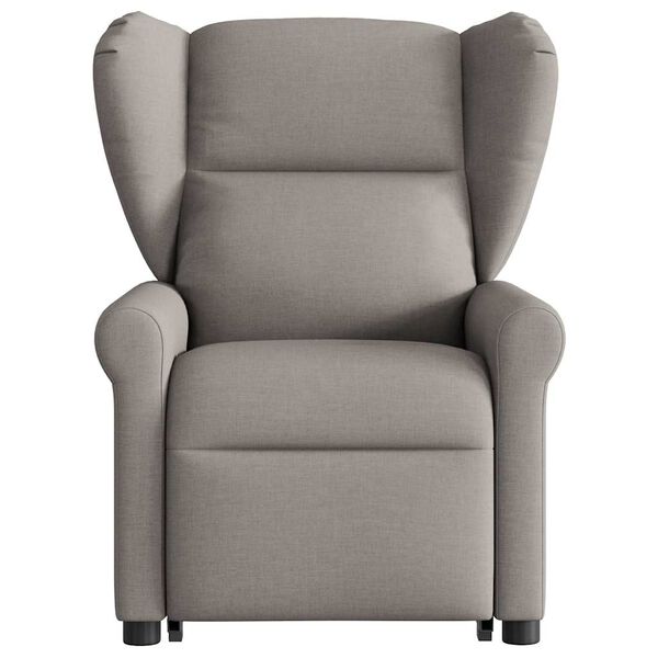 vidaXL Relaxsessel mit Aufstehhilfe Taupe Stoff