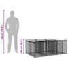 vidaXL Gabionen Hochbeet Silber 150 x 100 x 60 cm Verzinkter Stahl