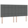 vidaXL Aufbewahrungsbett mit Matratze Dunkelgrau 200 x 200 cm