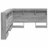 vidaXL Aufbewahrungskopfteil Graues Sonoma 140 cm Holzwerkstoff