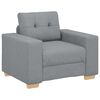 vidaXL | Sofa Set | mit Kissen mit Kissen Grau Stoff
