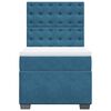 vidaXL Boxspringbett mit Matratze Blau 100x200 cm Samt