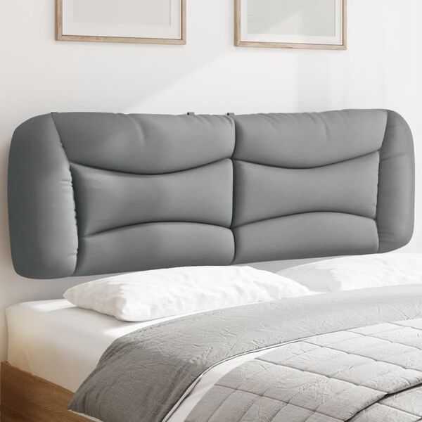 vidaXL Kopfteil-Kissen "Hvar" Hellgrau 152 cm Stoff