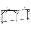 vidaXL Konsolentisch Schwarz Eichen-Optik 200 x 29 x 75 cm