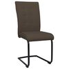 vidaXL Freischwinger 2 Stk. Braun Stoff