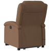 vidaXL Elektrischer Massagesessel mit Aufstehhilfe Braun Stoff