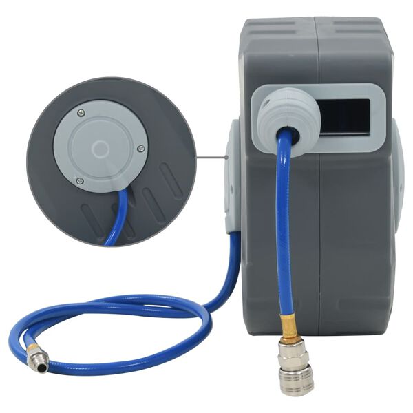 vidaXL Automatischer Druckluft-Schlauchaufroller 1/4" 12 m