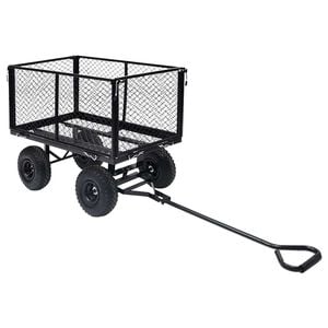 vidaXL Gartenwagen Schwarz 350 kg