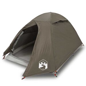 vidaXL Kuppel-Campingzelt 2 Personen Braun Wasserdicht
