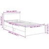 vidaXL Bettrahmen mit Kopfteil Altholz 100 x 200 cm Holzwerkstoff