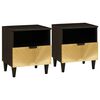 vidaXL Nachttisch 2 stk. Schwarz und Gold 40 x 33 x 46 cm