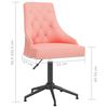 vidaXL Esszimmerst&uuml;hle 2 Stk. Drehbar Rosa Samt