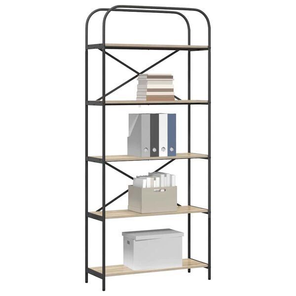 vidaXL B&uuml;cherregal Sonoma-Eiche 80 x 30 x 183 cm Holzwerkstoff