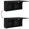 vidaXL Bad-Wandschrank Schwarz 80x25x40 cm Holzwerkstoff