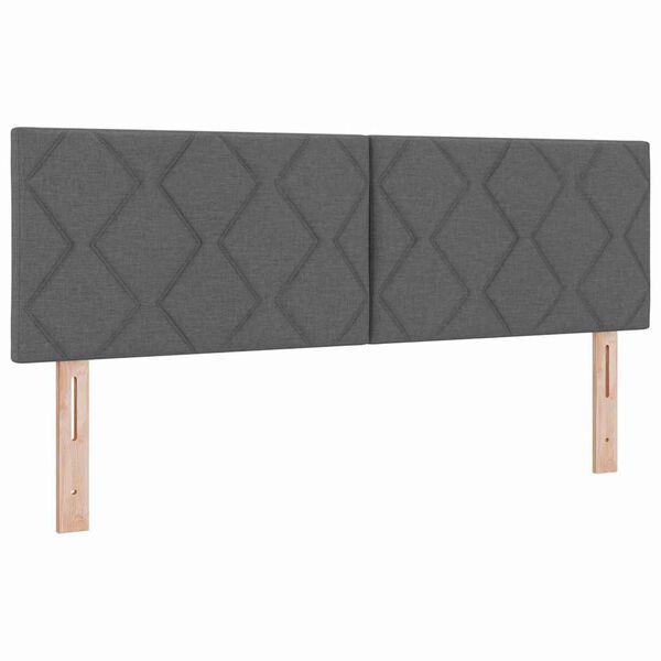 vidaXL Kopfteil mit Kopfteil Dunkelgrau 160 cm Kunstleder