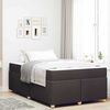 vidaXL Bettrahmen mit Matratze Dunkelbraun 120 x 190 cm Stoff