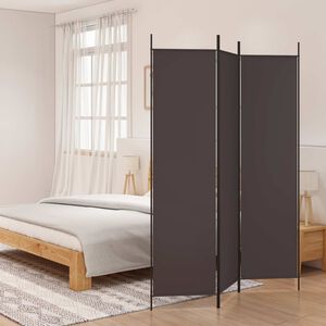 vidaXL 3-tlg. Paravent Braun 150x200 cm Stoff