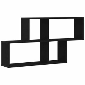 vidaXL Wandregal Wandhalterung Schwarz Eichen-Optik 76 x 15 x 53 cm