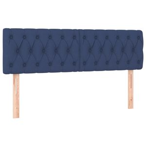 vidaXL Kopfteile Blau 160x7x78/88 cm Stoff
