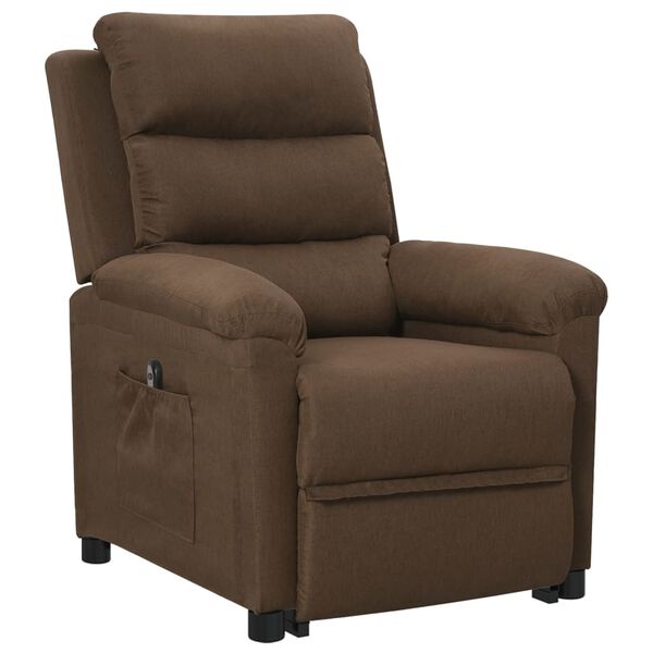 vidaXL Aufstehsessel Braun Stoff