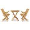vidaXL 5-tlg. Garten-Essgruppe Teak Massivholz