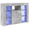 vidaXL Eck-LED-TV-Schrank 100x40x68cm Beton Grau Holzwerkstoff