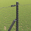 vidaXL Zaunpfosten Grau 10 x 1,4 m (36 mm Maschenweite) Stahl und PVC
