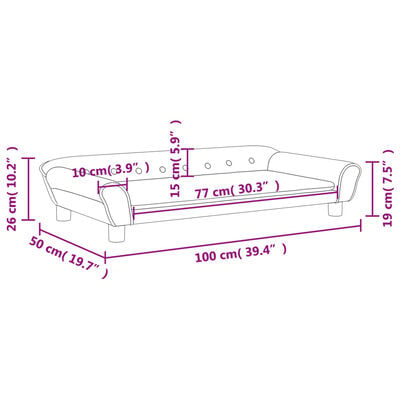 vidaXL Kindersofa Rosa 100x50x26 cm Samt