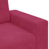 vidaXL | Zweisitzer-Sofa | mit Kissen Weinrot Samt