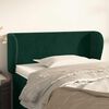vidaXL Kopfteil mit Ohren Dunkelgr&uuml;n 83x23x78/88 cm Samt