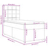 vidaXL Boxspringbett mit Matratze Dunkelbraun 90x200 cm Stoff