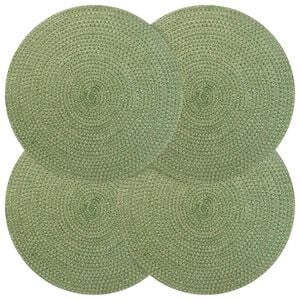 vidaXL Jute-Untersetzer 4 pcs Olivgr&uuml;n &Oslash; 30 cm 100% Tossa-Jute