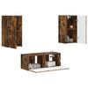vidaXL TV-Schrankset 2 pcs Ger&auml;ucherte Eiche Holzwerkstoff
