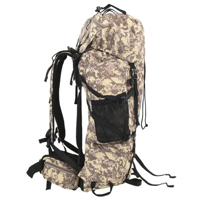 vidaXL Wanderrucksack Kamelbraun Tarnfarben 60 L Oxford-Gewebe