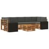 vidaXL Outdoor-Sofagarnitur 8 Stk. Natur und Anthrazit