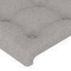 vidaXL LED Kopfteil Hellgrau 180x5x118/128 cm Stoff