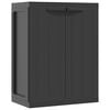 vidaXL Gartenschrank Schwarz 65x37x85 cm PP